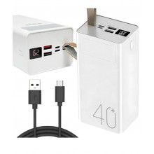 Повербанк 40000 mAh з ліхтариком, 2хUSB, Phixi Повербанк 40000 mAh з ліхтариком, 2хUSB, Phixi