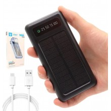 Повербанк для заряджання телефону на сонячній батареї ,10000mAh, UKC Solar, Чорний Повербанк для заряджання телефону на сонячній батареї ,10000mAh, UKC Solar, Чорний