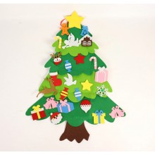Дитяча Новорічна ялинка з фетру на липучках (100х59 см) Chrismas Tree + 25 іграшок на липучках для розвитку дрібної моторики Дитяча Новорічна ялинка з фетру на липучках (100х59 см) Chrismas Tree + 25 іграшок на липучках для розвитку дрібної моторики