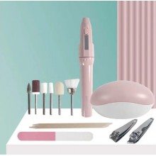 Фрезер для манікюру педикюру BEAUTY Manicur Pedicur Set,  6 різних головок, Pink