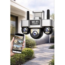 Вулична поворотна Wi-Fi камера відеоспостереження 15MP , 3 об'єктива, IP66 водонепроникність та пилозахист, Smart Net Camera SC28 V380 PRO Вулична поворотна Wi-Fi камера відеоспостереження 15MP , 3 об'єктива, IP66 водонепроникність та пилозахист, Smart Net Camera SC28 V380 PRO