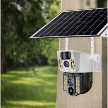 4K Бездротова камера Solar WI-FI , подвійний об'єктив, нічне бачення V380 Pro CCTV 8MP + Сонячна панель 4K Бездротова камера Solar WI-FI , подвійний об'єктив, нічне бачення V380 Pro CCTV 8MP + Сонячна панель
