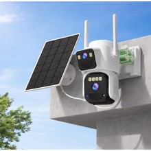 Поворотная WiFi камера 2 линзы 4к с солнечной панелью 8mp, захист від пилу та вологи IP66 Поворотная WiFi камера 2 линзы 4к с солнечной панелью 8mp, захист від пилу та вологи IP66